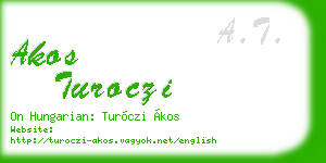 akos turoczi business card